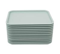 Lot de 24 Plateaux Repas Antidérapants 36x27cm-Plateau de Service Bleu pour Restauration et Cantine en PP-Compatible Lave-Vaisselle