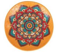 Lot de 24 plats rondes RITA 102g , assiettes de presentation à pâtes desserts en porcelaine décorée - diamètre 15 x hauteur 1,5 cm