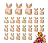 Lot de 24 sacs de Pâques pour - Réutilisables - Petits sacs de printemps - Porte-bonbons de Pâques - 17 x 10 x 7 cm - Papier solide - Pour filles et filles - Cadeaux de Noël - Bricolage