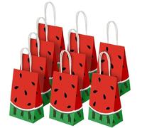Lot de 24 sacs pastèque en papier bonbon pastèque pour bonbonnières en pastèque pour les fêtes d’été pour les fêtes d’anniversaire, les fruits d’été pour les fêtes de piscine d’été