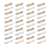 Lot de 24 supports de rail de toit pour bornes Wago 2273-202, 2273-203, 2273-204, 2273-205 - Rail de support DIN 35 mm, fixation rigide à 9 compartiments, PETG blanc, fabriqué en Allemagne