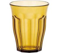 Lot de 24 verres avec un bord rond en haut JIN 42cl, pour jus, thé ou de l′eau à verre transparent coloris marron - Dimension: 9,5 x 11,5 cm Transparent G