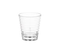 Lot de 24 verres droit JIN 34cl, pour jus, thé ou de l'eau à verre transparent avec bandes horizontales - Dimension: 9 x 10 cm