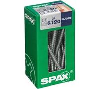Lot de 24 vis acier tête cylindrique SPAX, Diam.6 mm x L.120 mm G