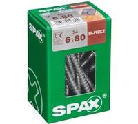 Lot de 24 vis acier tête fraisée bombée torx SPAX, Diam.6 mm x L.80 mm G