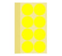 Lot de 240 pastilles adhésives rondes de 50 mm - Code couleur - Pour écrire, bricoler - Jaune - 5 cm