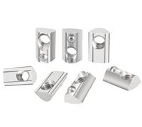Lot de 240 pierres cannelées M6 avec rainure à billes de centrage, 8 T, jeu de vis 40 série M6, profil en aluminium 40x40, acier au carbone, écrou coulissant avec boule à ressort, pour