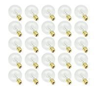 Lot De 25 Ampoules De Rechange G40 7w 2200 K Blanc Chaud En TungstèNe E12 Pour Balcon, VéRanda, FêTe, éClairage De Terrasse, Mariage, Balcon, DéCoration De Balcon, Tension 220-240 (Blanc Chaud)