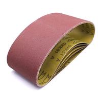 Lot de 25 bandes abrasives - 100 x 560 mm - Grain 80 - Pour ponceuse à bande