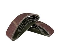 Lot de 25 bandes abrasives 100 x 560 mm pour ponceuse à bande, papier abrasif tissu pour bois et métal, grain 40/60/80/120/180, compatible avec ponceuse à bande et ponceuse à disque