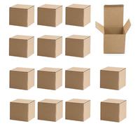 Lot de 25 boîtes d'expédition en carton ondulé kraft, dimensions 10x10x10 cm