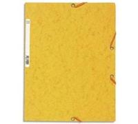Lot de 25 chemises 3 rabats et élastique , en carte lustrée 5/10e, 400gr. Format 24 x 32cm. Coloris jaune G