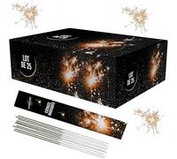 Lot de 25 Cierge Magique Lumineuses et Scintillantes XXL Géant Modèle 48/70cm, Accessoire pour Gateaux, Cierge Magique étincelante pour anniversaire 130 Secondes - Catégorie F1