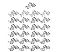 Lot de 25 clips de selle en acier galvanisé pour fixation de grilles métalliques pour barres de support de poutres, fixations résistantes à la rouille avec trou ovale pour systèmes de drainage