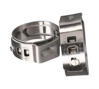 Lot de 25 colliers de serrage simples en acier inoxydable 304 | Anneaux de serrage pour tuyau de diamètre 5,3 à 16,6 mm, résistant à la rouille, pour travaux de plomberie et projets de