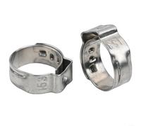 Lot de 25 colliers de serrage simples en acier inoxydable 304 | Anneaux de serrage pour tuyau de diamètre 5,3 à 16,6 mm, résistant à la rouille, pour travaux de plomberie et projets de