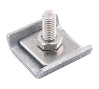 Lot de 25 connecteurs de tapis en acier galvanisé argenté - 40 x 35 mm - Pour 6/5/6 et 8/6/8 - Accessoires de clôture - Accessoires de portail de jardin - Fixation - Support de réparation