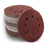 Lot de 25 disques abrasifs compatibles avec Bosch PEX 400 AE - Avec PEX400AE - Grain au choix - K40 K60 K80 K120 K180 K240 (125 mm, 8 trous) (K60)
