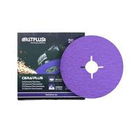 Lot de 25 disques abrasifs en fibre de céramique et résine de 125 mm, grain 60, disques de ponçage et de meulage haute performance pour meuleuse d'angle,