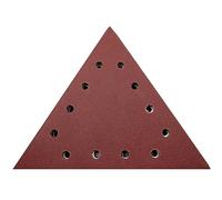 Lot de 25 disques abrasifs triangulaires - Grain 120 - 12 trous - Papier abrasif triangulaire - 285 x 285 mm - Pour ponceuse de plafond - Ponceuse à sec Einhell BT-SG 710 TE-DW 225 X