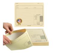 Lot de 25 dossiers de travail classiques en manille 25,4 x 30,5 cm - Résistants - Préimprimés pour suivre les progrès de la tâche, calculer les coûts et les correspondances des clients