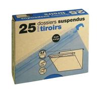 Lot De 25 Dossiers Suspendus Pour Tiroir Fond 15 Mm - Format A4 - Kraft Orange - 42 Cm X 34.5 Cm X 9 Cm
