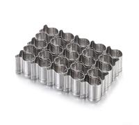 Lot de 25 emporte-pièces en acier inoxydable Motif poissons | 25 poissons identiques par processus de découpe, gain de temps, taille idéale pour les petites mains, résultats homogènes