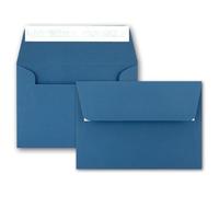 Lot de 25 enveloppes à lettre B6 - Bleu roi - 12,5 x 17,5 cm - Fermeture adhésive 120 g/m² - Large languette de fermeture élégante - Enveloppes d'invitation de qualité supérieure
