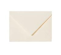 Lot de 25 enveloppes de qualité avec rabat triangulaire 80 g 14 x 19 cm, couleur : 01 zartcreme