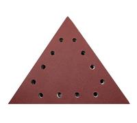 Lot de 25 feuilles abrasives Velcro 12 trous - Papier abrasif triangulaire - 290 x 250 mm - Pour ponceuse de plafond - Ponceuse à sec Scheppach DS210, DS930 (grain 60)