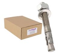 Lot de 25 goujons d'ancrage en acier inox A2 M12 - Diamètre 12 mm - Longueur 90 mm - Diamètre 12 mm