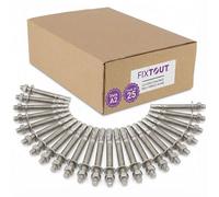 Lot de 25 goujons d'ancrage en acier inoxydable A2 M10 - Diamètre 10 mm - Longueur 100 mm - Diamètre 10 mm