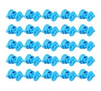 Lot de 25 isolateurs ronds en plastique à visser pour systèmes de clôture d'extérieur compatibles avec poteaux ronds de 6,35 mm à 2,4 cm et 1,6 cm (bleu)