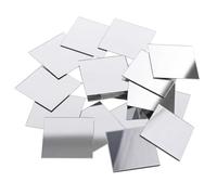 Lot de 25 mini miroirs autocollants carrés en acrylique - 5 × 5 cm - Petits miroirs adhésifs - Décoration murale pour bricolage, salle de bain, cuisine, artisanat, table