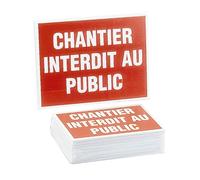 Lot de 25 panneaux ''Chantier interdit au public'' NOVAP 4306148