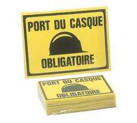 Lot de 25 panneaux de chantier ''Port du casque obligatoire'' NOVAP 4304342