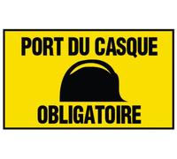 Lot de 25 panneaux Port casque obligatoire - 300 x 200 mm - NOVAP - 4304342