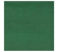 Lot de 25 petites Serviettes COCKTAIL 20x21cm, Vert foncé