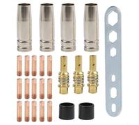 Lot de 25 pièces d'usure en cuivre pour 15AK pour brûleur MIG MAG Kit de pointes de contact en cuivre 25 pièces pour soudeuse MB-15 pour accessoires de soudage mig MAG 25 pièces de rechange pour