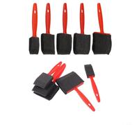 Lot de 25 pinceaux en mousse pour peinture à l'huile, les taches, le vernis, les loisirs créatifs, la décoration, finition lisse, poignée en plastique, 16,5 cm