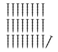 Lot de 25 piquets d'ancrage au sol en non-tissé - 11 cm de long - Ancrage | Piquet, vis de terre, piquets pour non-tissé de jardin, filet de sécurité, grille taupe, non-tissé de drainage
