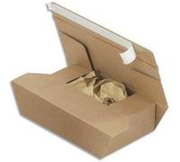 Lot de 25 Pochettes en Kraft marron avec calage papier - Format : 16 x 12 x 6,5 cm G