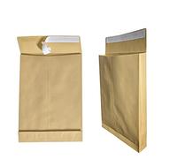 Lot de 25 Pochettes Expédition Enveloppes Pliantes B4 A4 Marron 250 x 353 mm Fond Plié Autocollant avec Bande Déchirable 130 g/m²