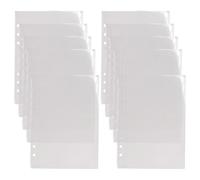 Lot de 25 pochettes transparentes A5 à 6 anneaux pour classeur à anneaux double face pochettes perforées pour documents de collection de documents pochettes transparentes en plastique pour cartes