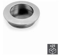 Lot de 25 poignées pour meuble Oregon EMUCA en zamak finition nickel satiné - 9161551 Nickel satiné G