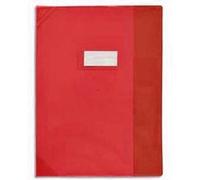 Lot de 25 Protège-cahier, Format 21 x 29,7 cm, Strong Line cristal, 15/100° + renforcés (30/100°). Coloris Rouge G