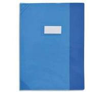 Lot de 25 Protège-cahier School Life, Format 21 x 29,7 cm, PVC opaque 14/100°, coins + porte-étiquette. coloris BLEU G
