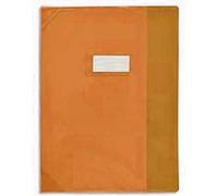 Lot de 25 Protège-cahier School Life, Format 24 x 32 cm, PVC opaque 14/100°, coins + porte-étiquette. 4 coloris assortis ORANGE G