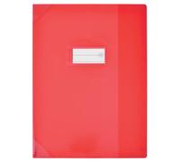 Lot de 25 Protège-cahier Strong Line 24x32, en PVC 15/100e, coloris rouge translucide
