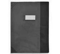 Lot de 25 Protège-cahiers, School Life, Format 17 x 22 cm, PVC opaque 14/100°, coins + porte-étiquette. Coloris NOIRE G